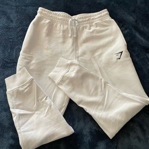 Men’s Small White Crest Joggers